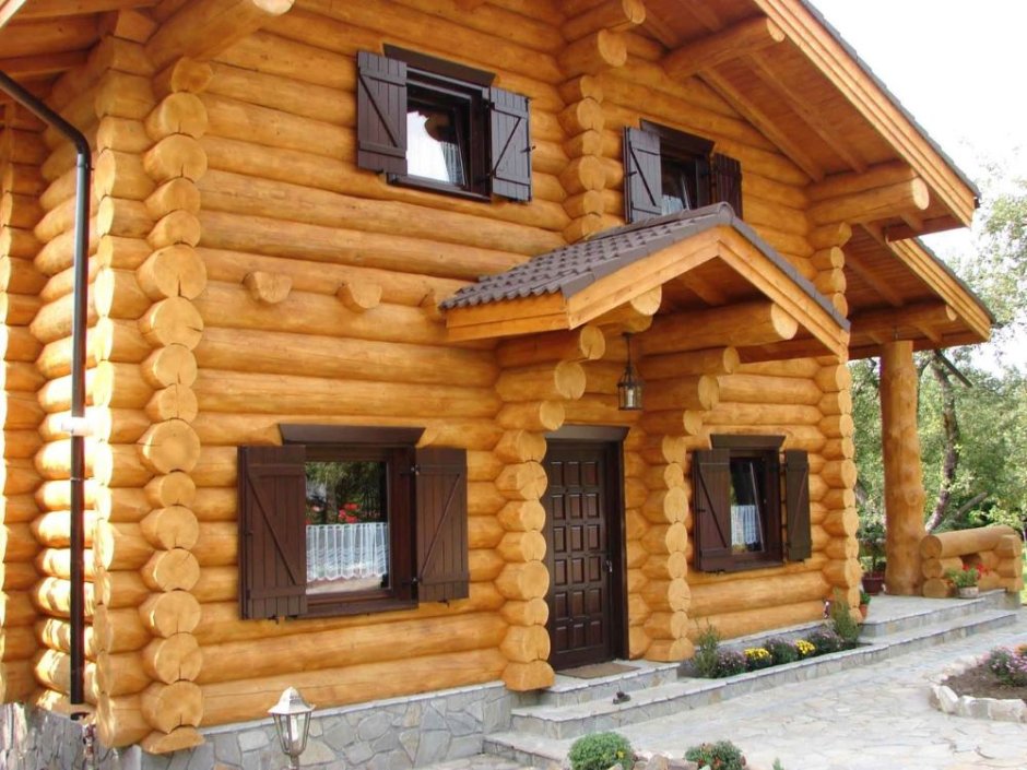 Деревянный дом оцилиндровка из оцилиндрованного