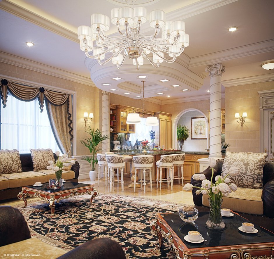 Luxury Mansion Interior гостиная