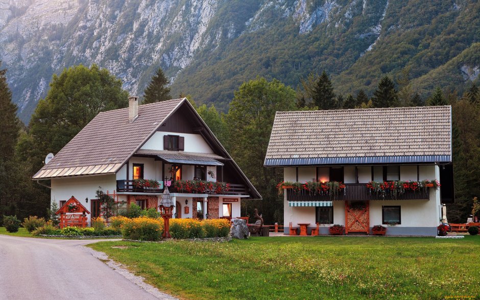 Швейцарская деревня в Альпах
