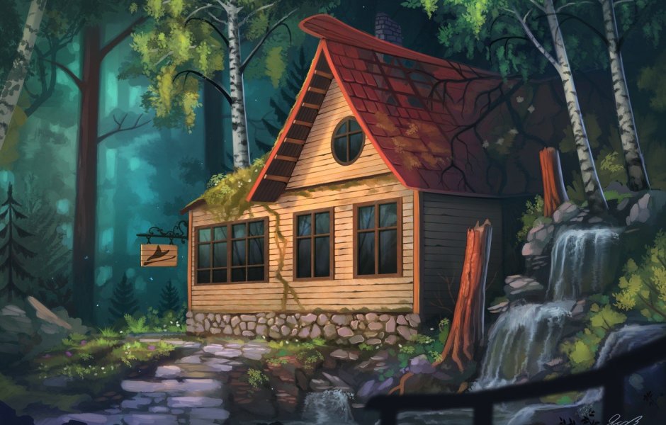 Старый домик в лесу