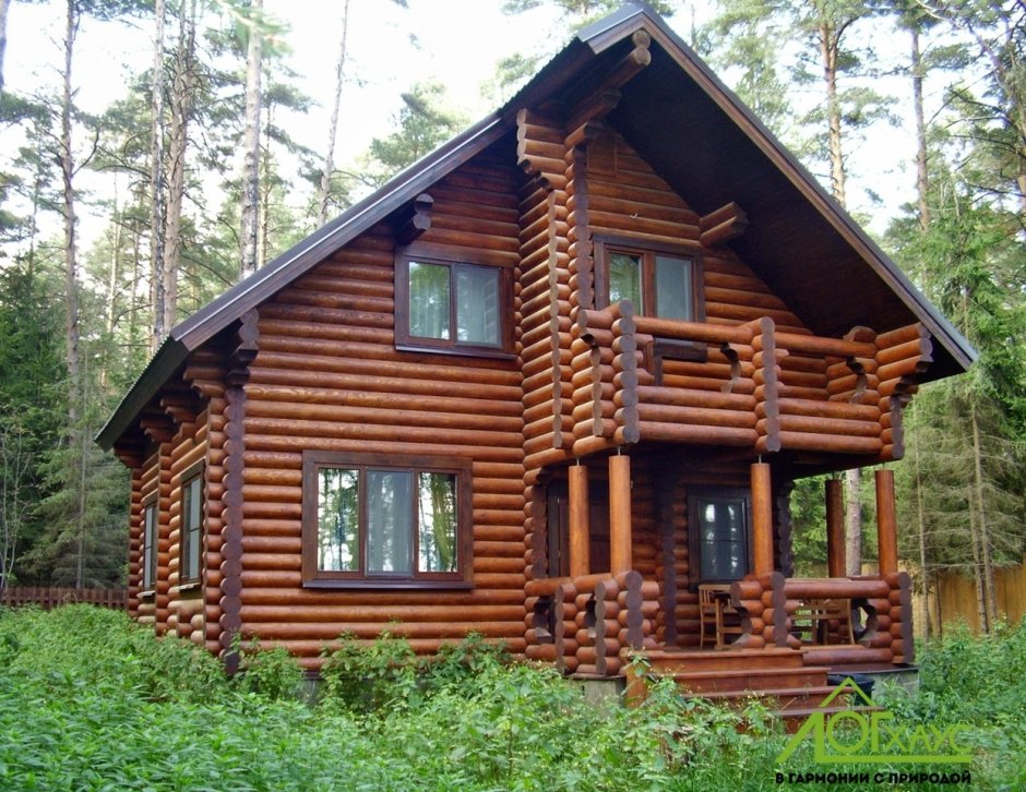 Бревна в интерьере