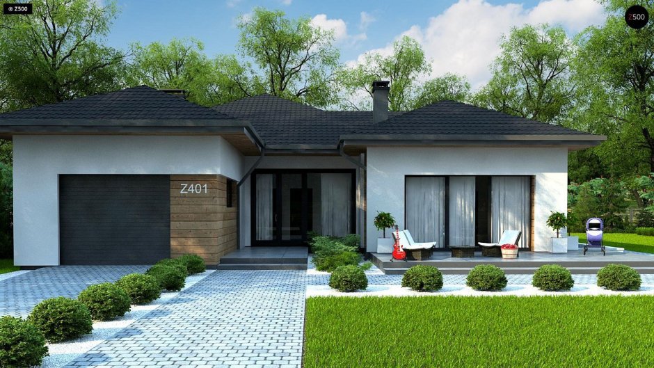 Z500 проекты одноэтажных домов проект z368d