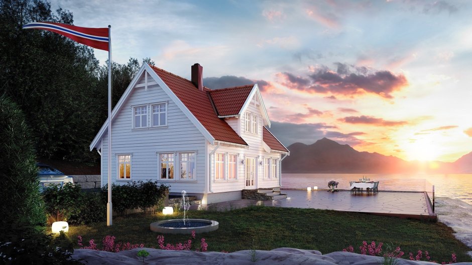 Дом в Норвегии с видом на фьорды