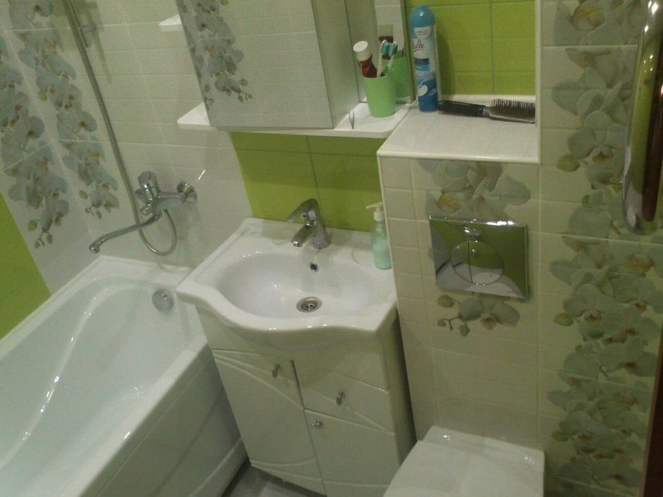 Ванные комнаты в однокомнатной квартире
