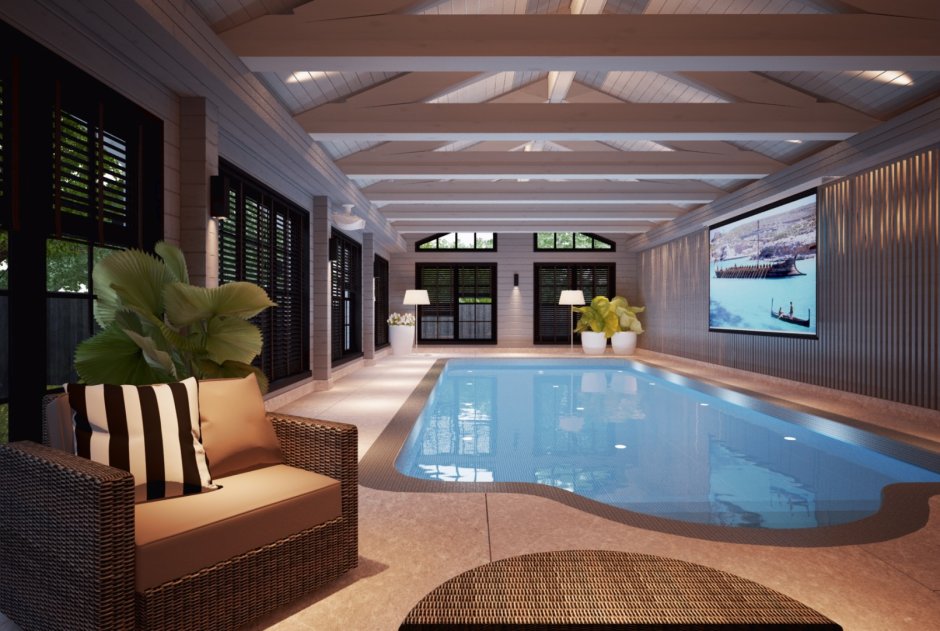 Дизайнерский дом с бассейном