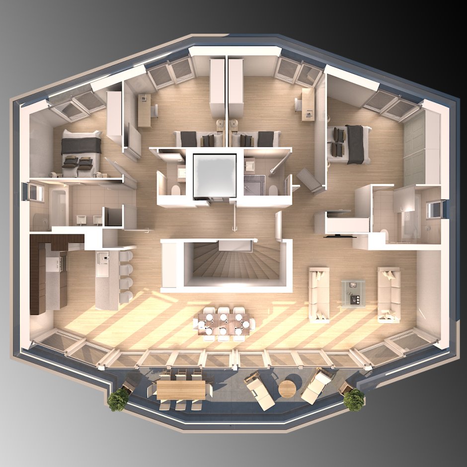 Floorplan 3d визуализация