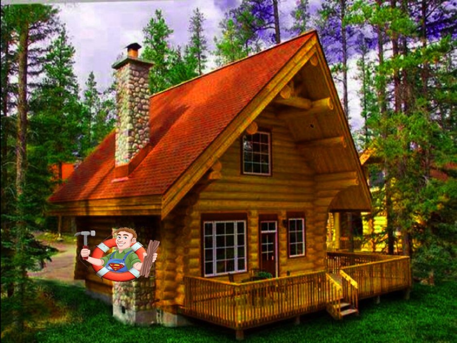 Небольшой деревянный дом (87 фото) » НА ДАЧЕ ФОТО