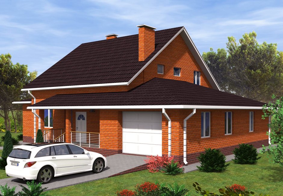 Z500 проекты двухэтажных домов с гаражом