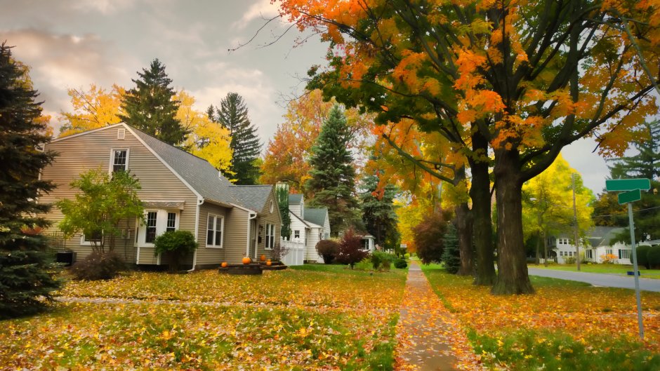 Осень в пригороде США