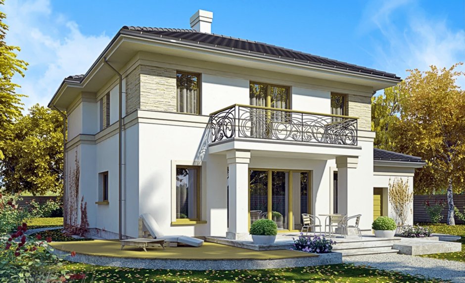 Дом с французским балконом