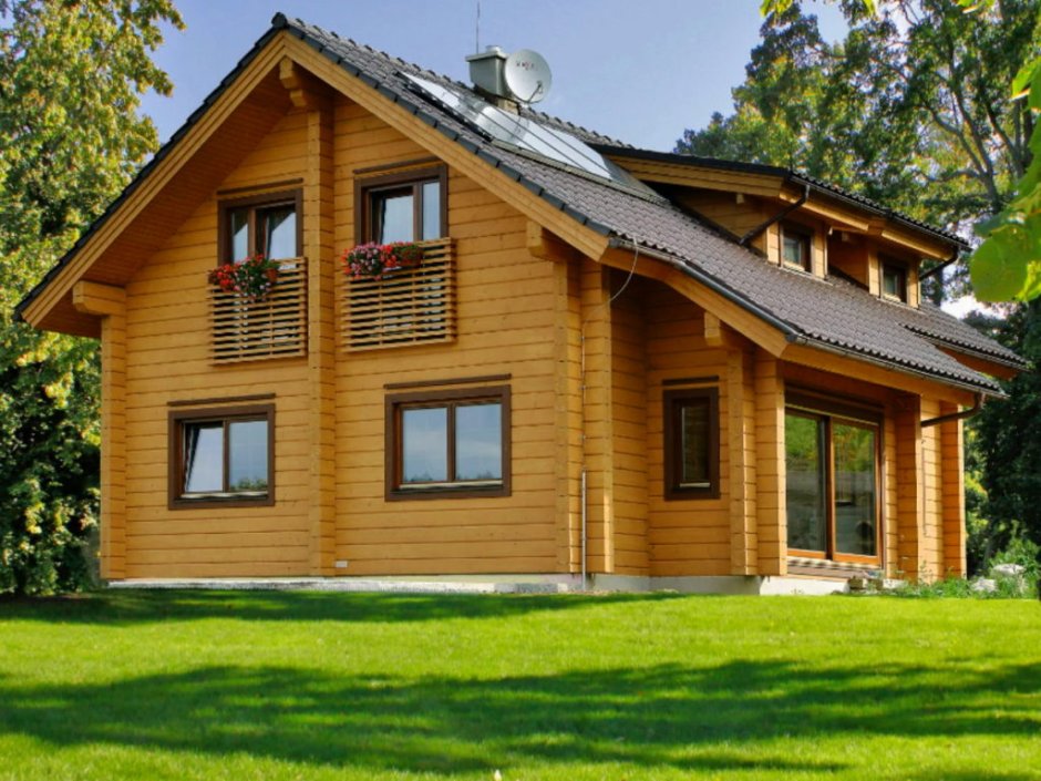 Брусовый деревянный дом