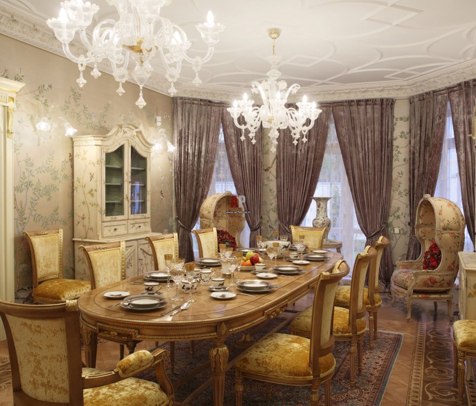 Столовая комната в классическом стиле
