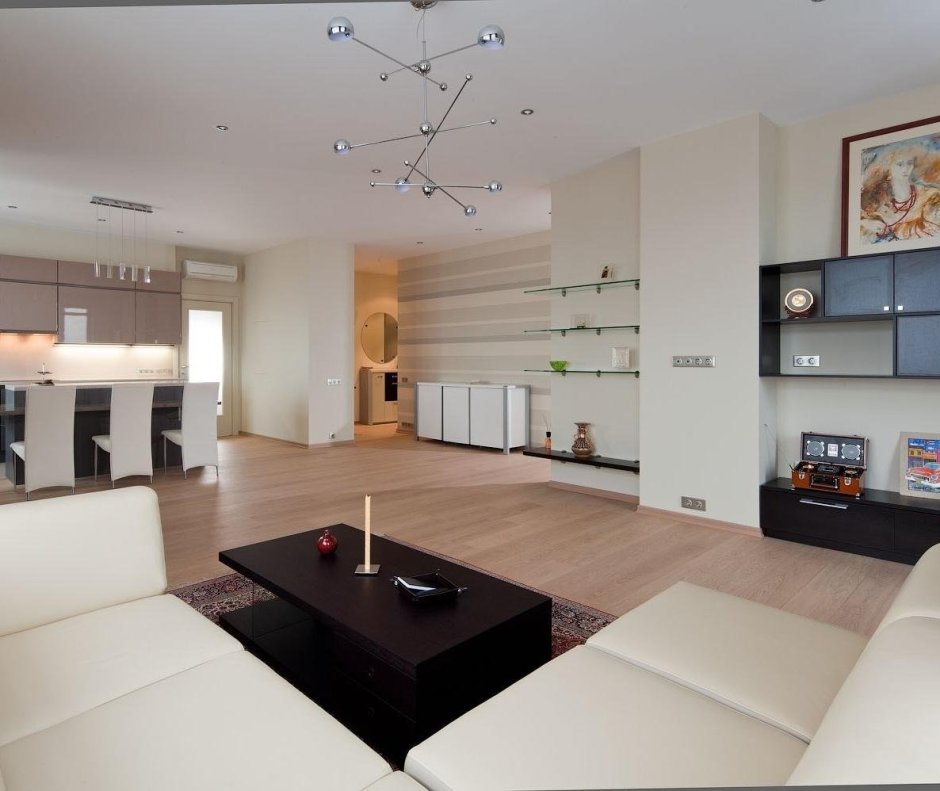 Кухня-гостиная в минималистическом стиле