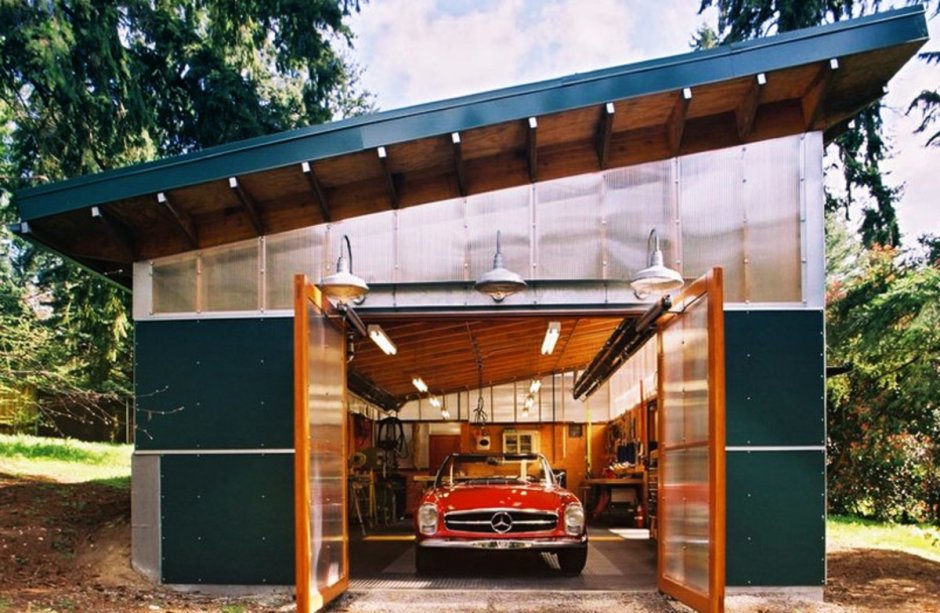 Открытый гараж для автомобиля