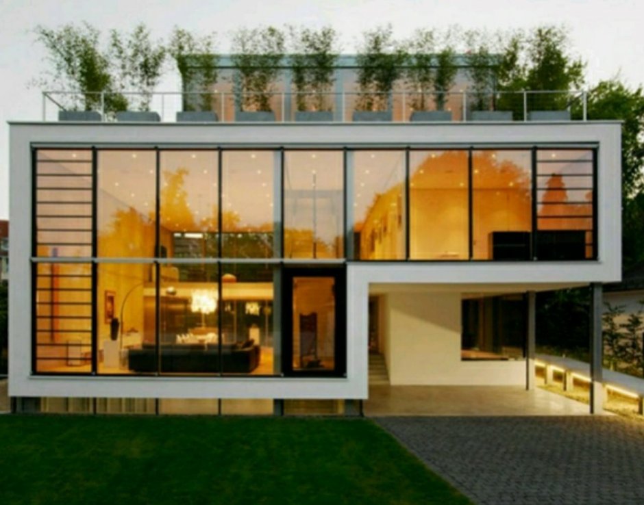 Дома со стеклянными фасадами