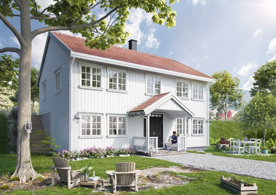 Дом белый в Норвегии