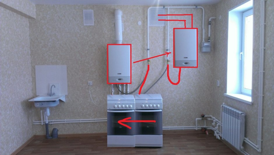 Перенос газовой колонки