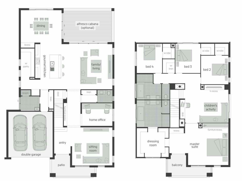 House Floor Plans two storey House