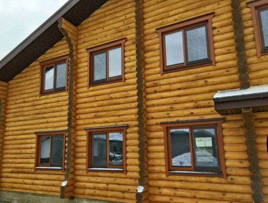 Шторы в деревянный дом из бревна
