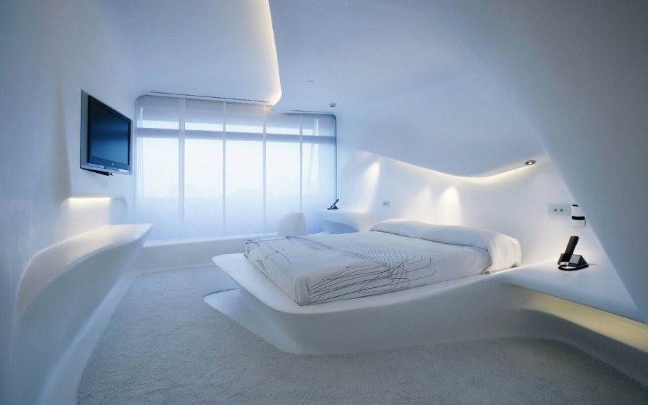 Спальня в футуристическом стиле
