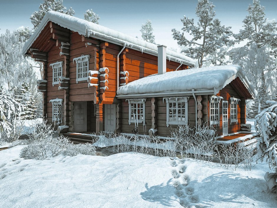 Дворянская усадьба из лафета