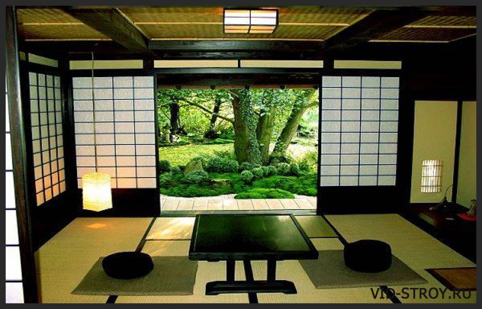 Интерьер сада в японском стиле