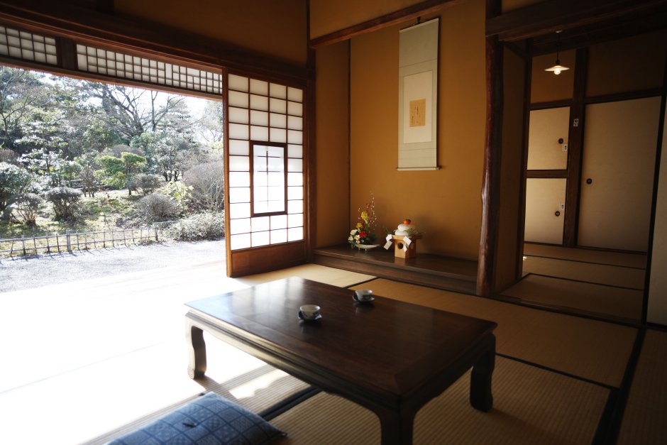 Старинный японский дом внутри