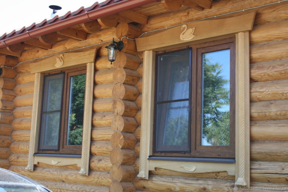 Обналичка на окна в деревянном доме