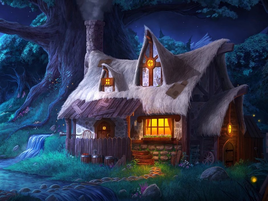 Фантастические домики в лесу