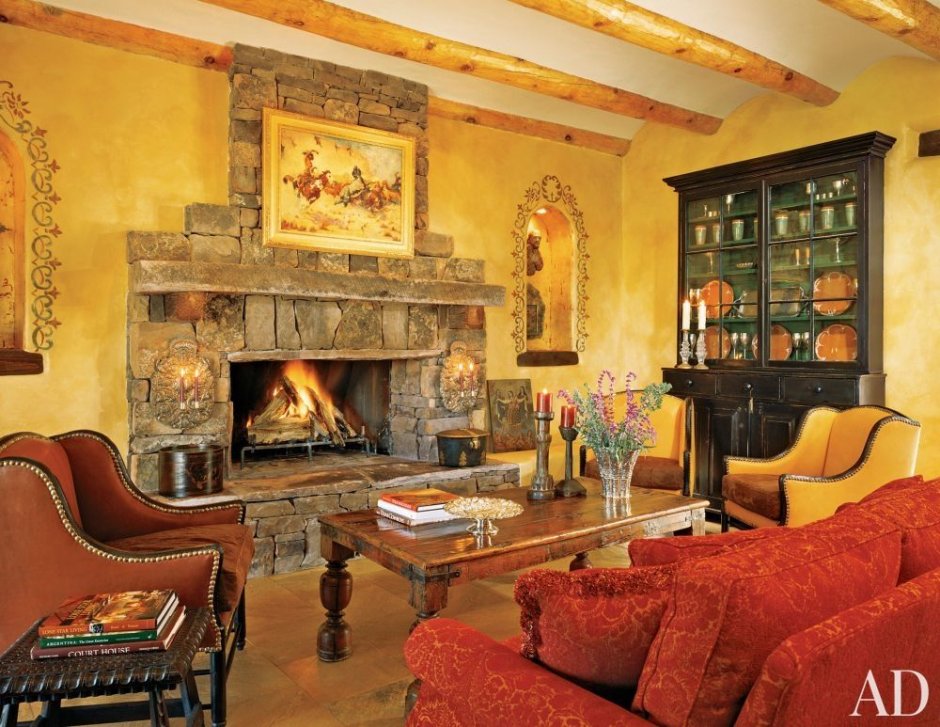 Тосканский стиль в интерьере гостиной