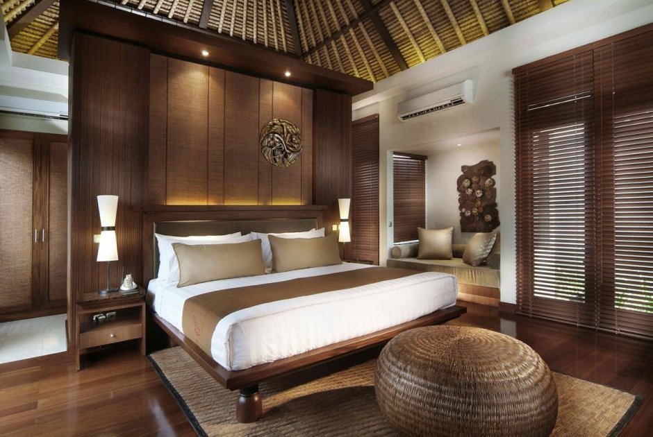 Интерьер спальни в балийском стиле