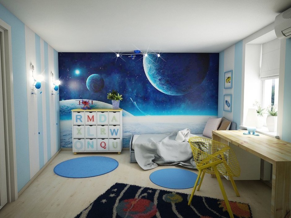Спальня в стиле космического корабля
