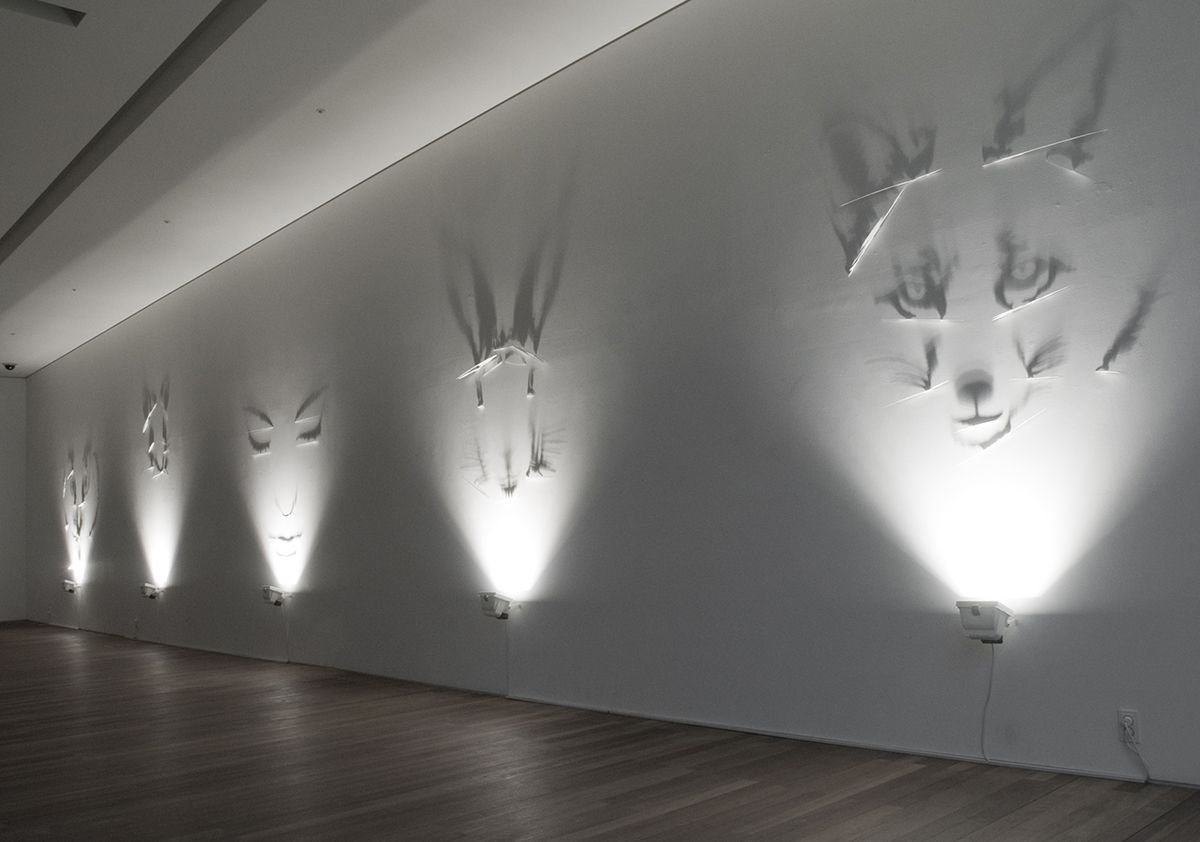 Глаз свет на стенах. Фабрицио Корнели художник рисующий тенью. Фигуры с подсветкой на стену. Современное искусство в интерьере. Световые инсталляции на стену.