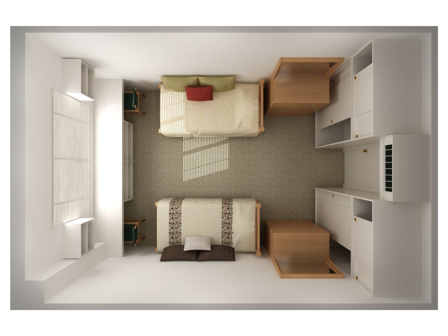 Планировка комнаты в общежитии