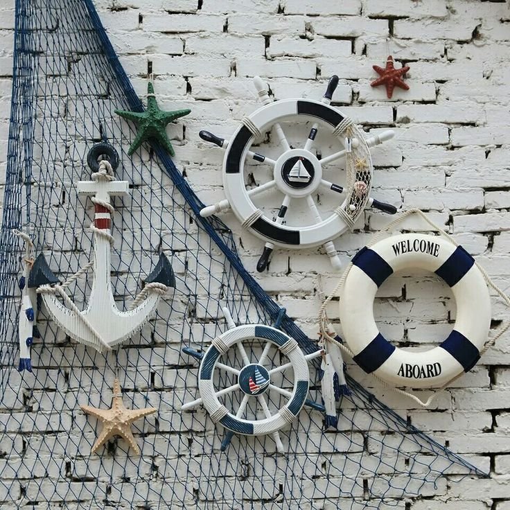 Декор стен в морском стиле