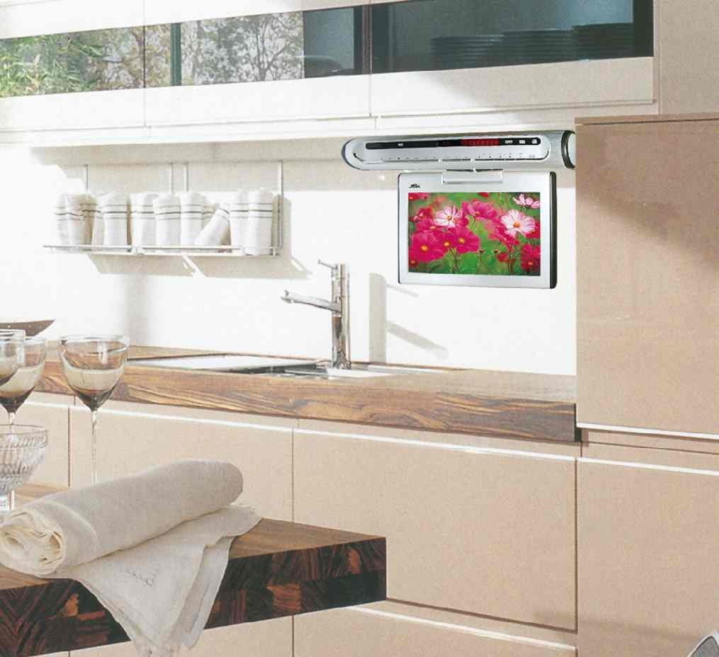 Встроенные телевизоры для кухни. Подвесной телевизор для кухни avs150ods. Откидной телевизор на кухню. Подвесной телевизор на кухню. Встраиваемый телевизор для кухни.