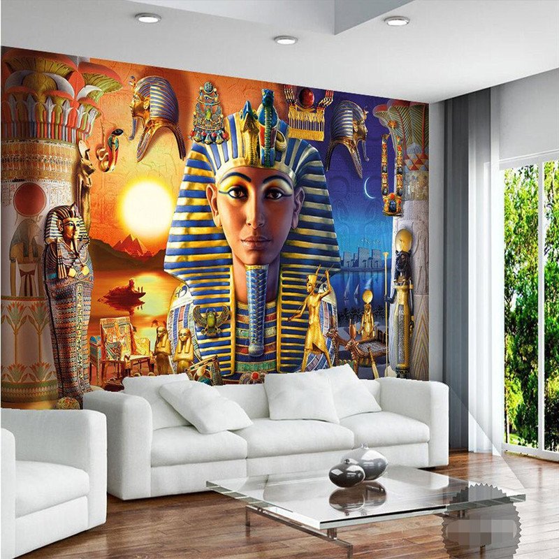 Египетский стиль в интерьере фреска