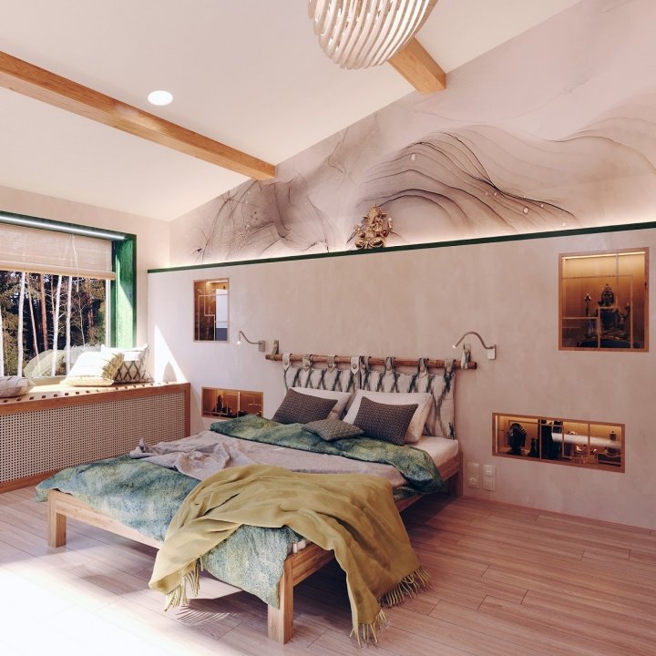 Спальня в экологическом стиле