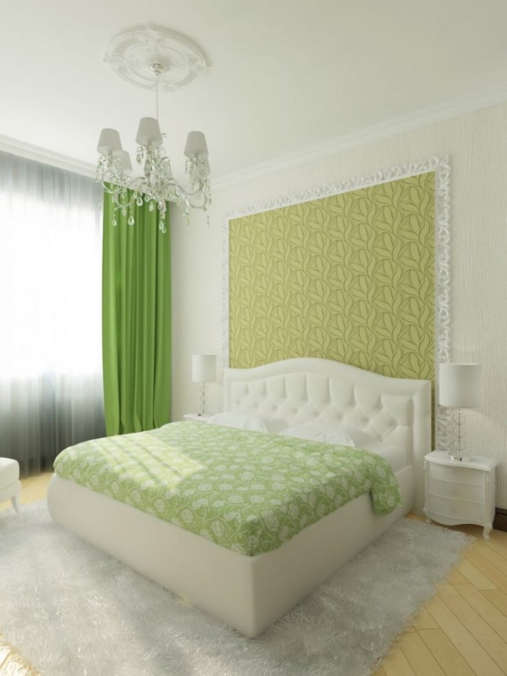Картины в зеленых тонах для спальни