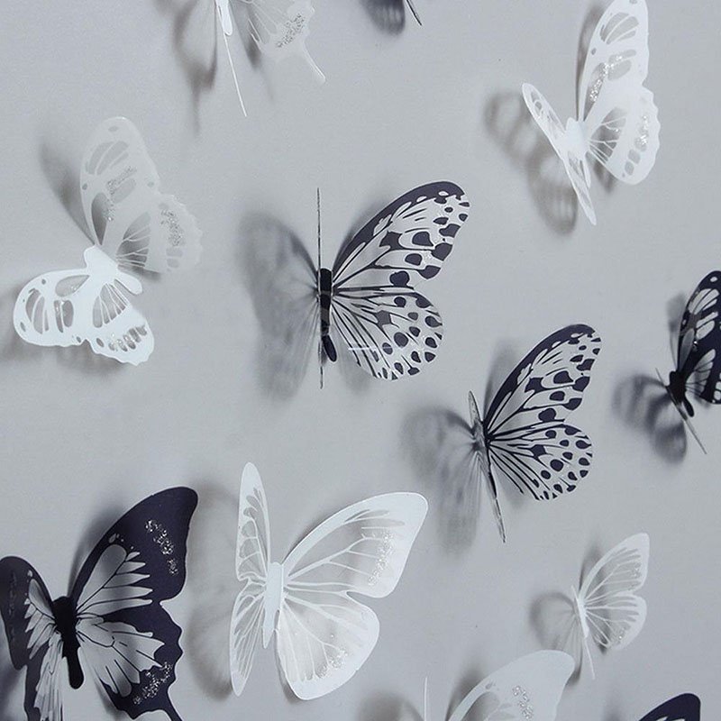Декор из бабочек на стену