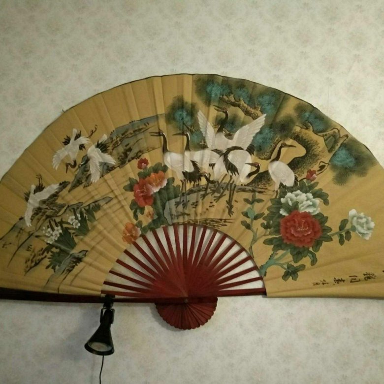 Японский веер своими руками на стену