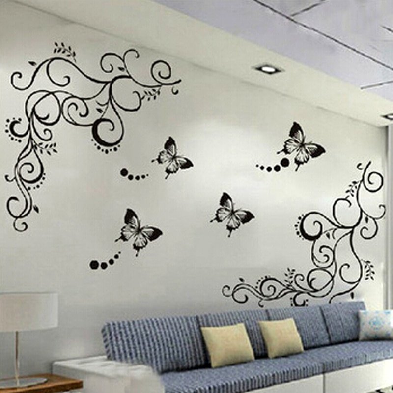 Декоративные узоры на стене