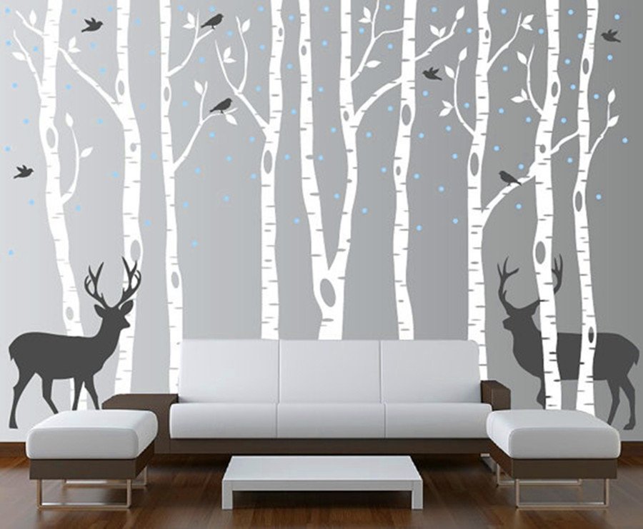 Фотообои зимний лес на стену