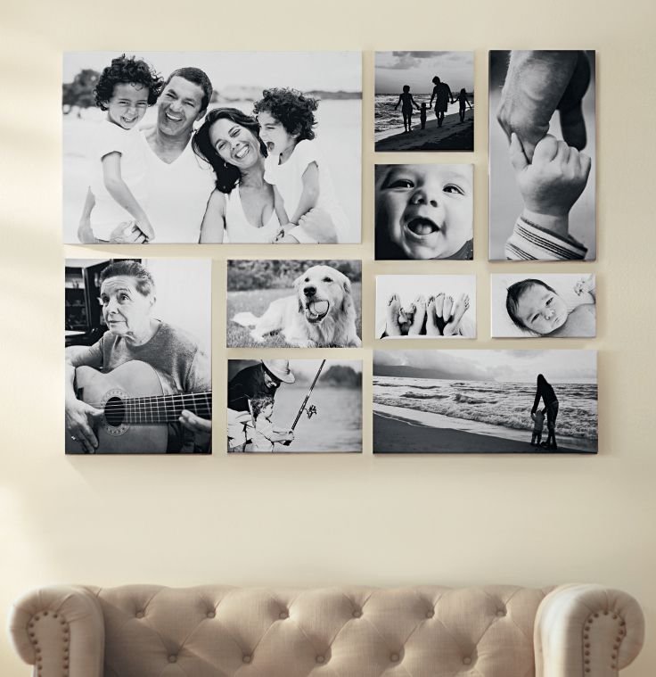 Семейный фотоколлаж на стену