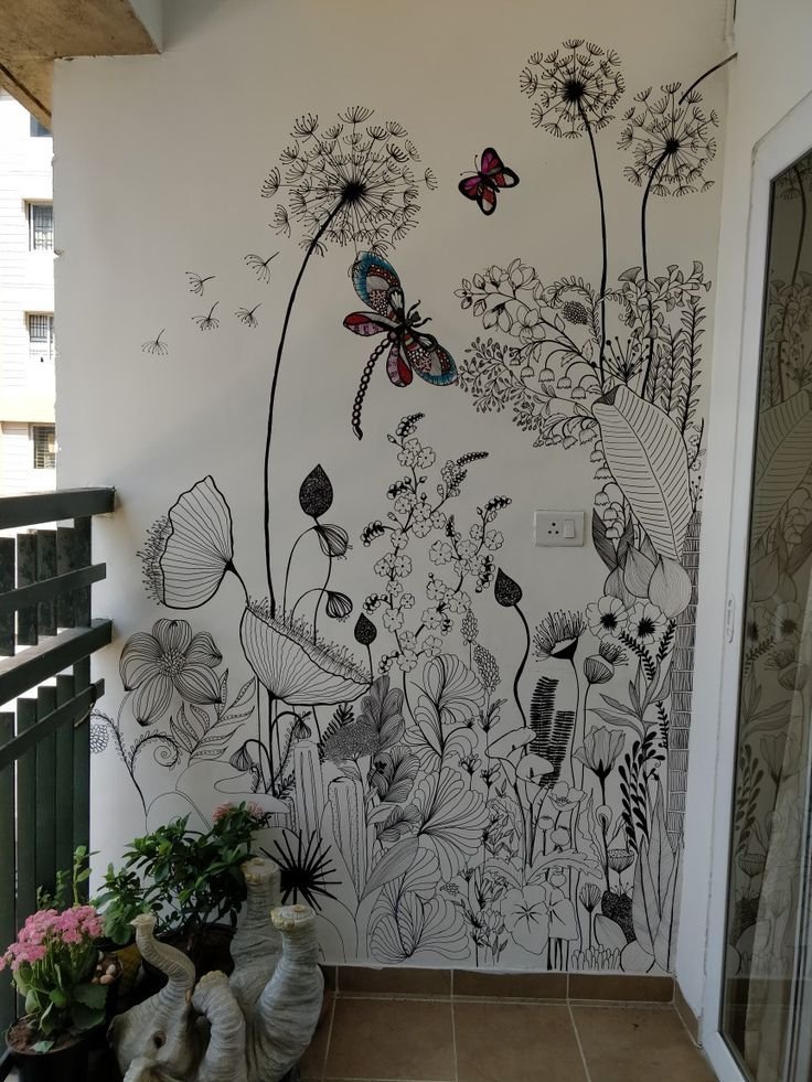 Роспись стен в квартире для подростка