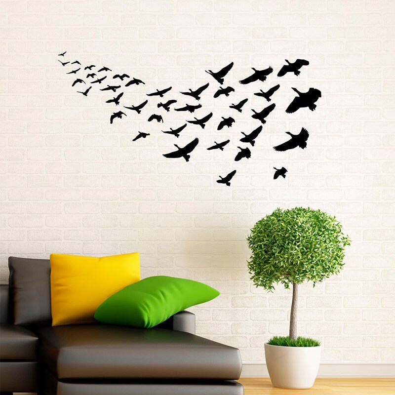 Наклейки на стену птицы