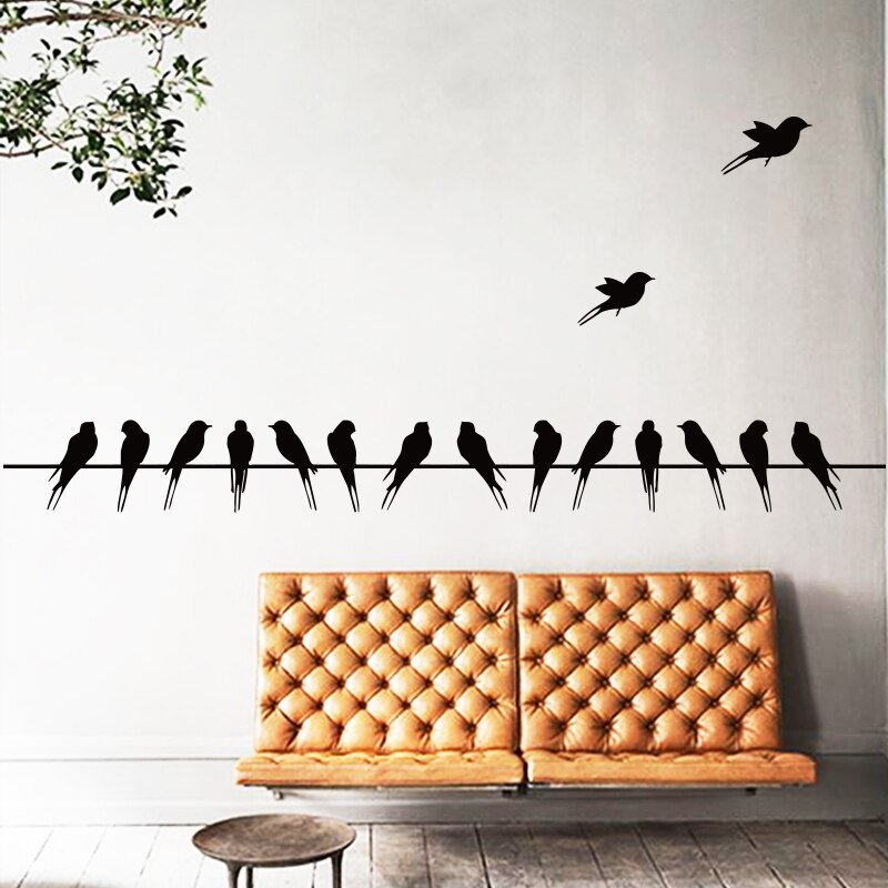 Наклейки на стену птицы
