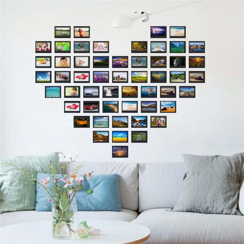 Как повесить фотографии на стену красиво фото без рамок
