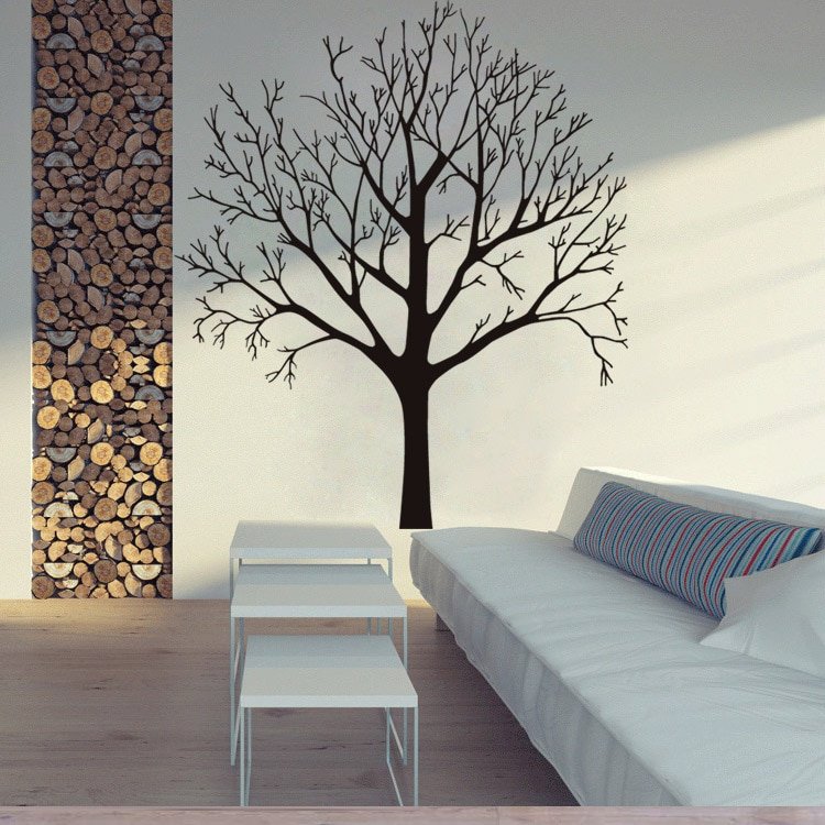 Декор стен деревом
