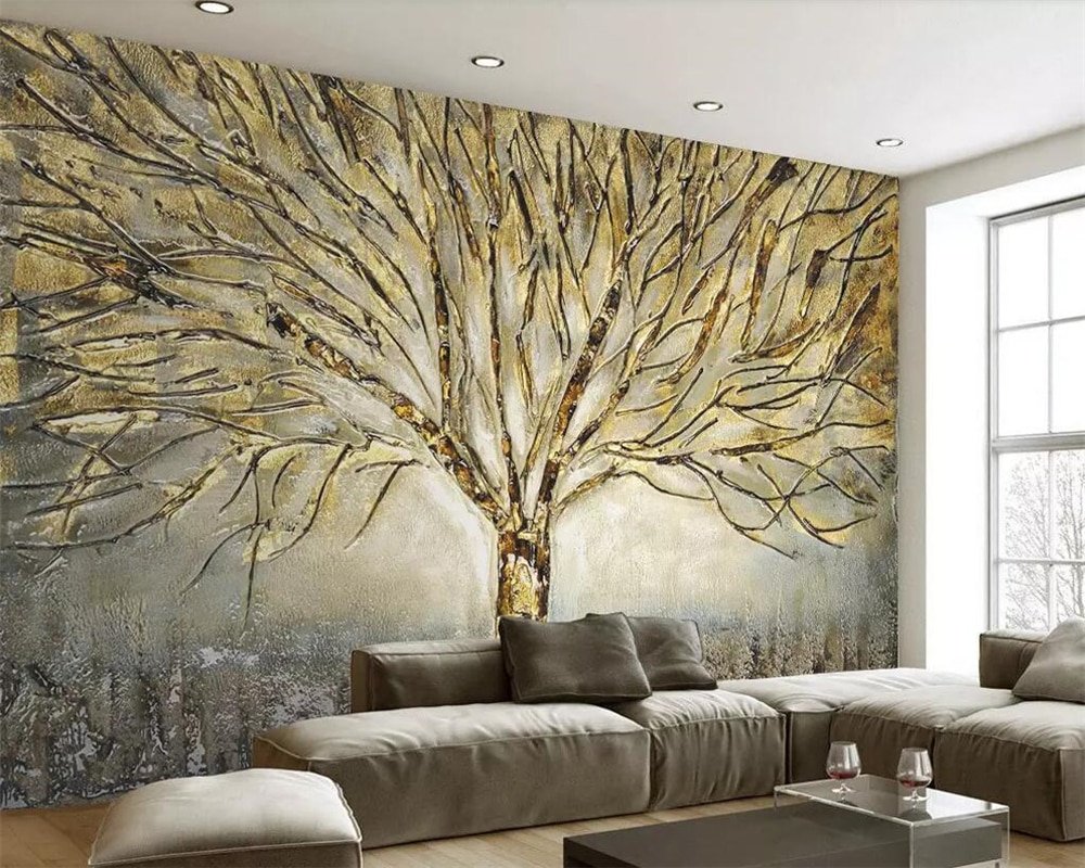 Фреска дерево на стену (70 фото)